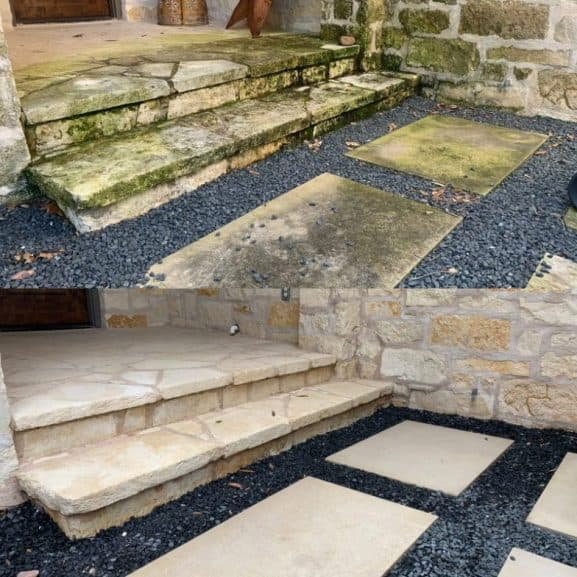 best austin paver walkway power washing