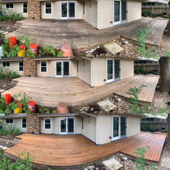 professional cedar deck pressure washing
